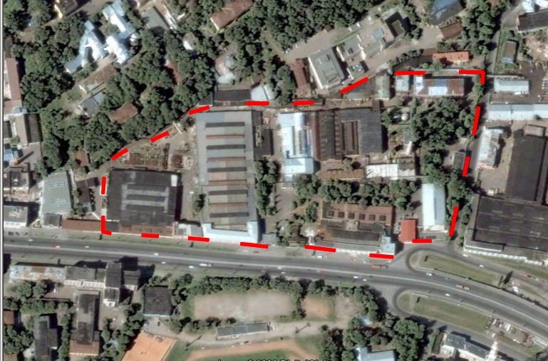 Google map of old Duflon and Konstantinovich plant in St Petersburg at Medikov Street. Copyright by http://www.skyscrapercity.com/showthread.php?t=576093&langid=5